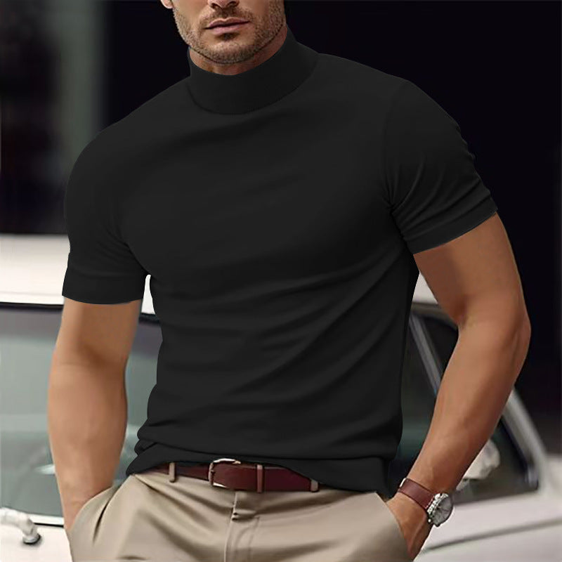 Solid Color Thick Collar Shirt
