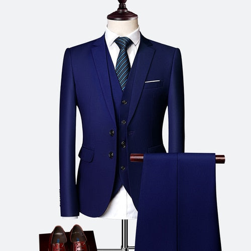 Three-Piece Slim Fit Formal Suit