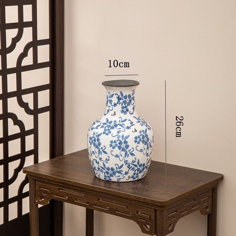Blue and White Porcelain Ceramic Vase