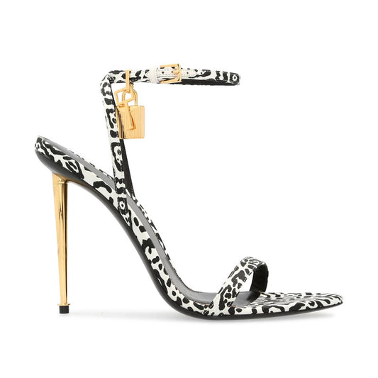 Open Toe Ankle Lock High Heels