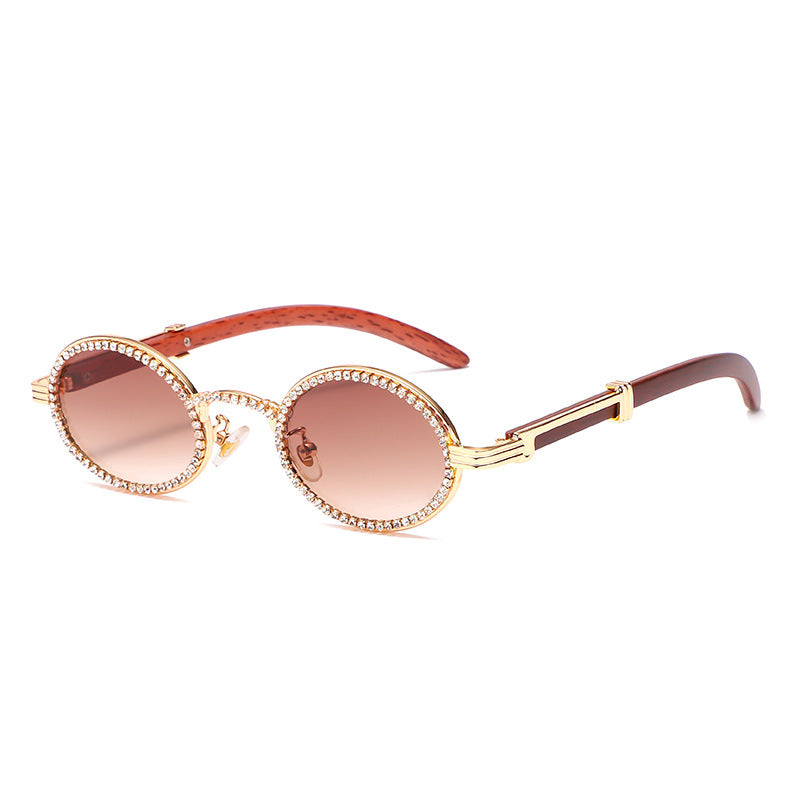 Diamond Round Frame Sunglasses