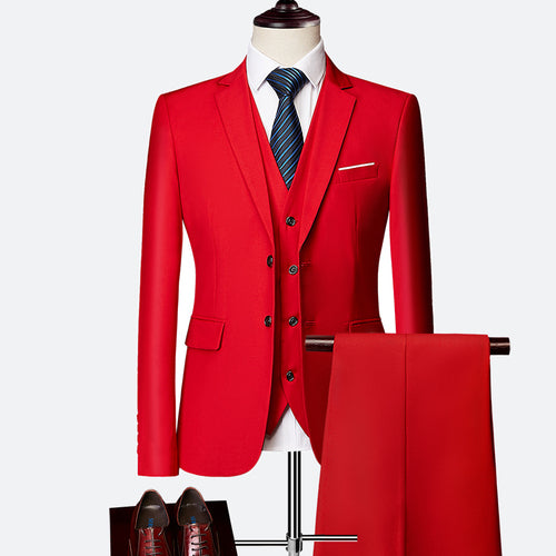 Three-Piece Slim Fit Formal Suit