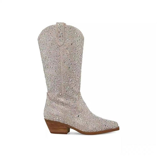 Rhinestone Pointed Toe Cowboy Boots