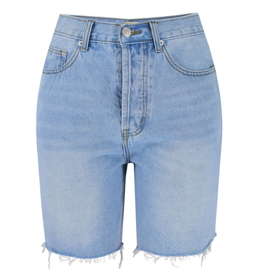 High Waist Denim Five Points No Stretch Jean Shorts
