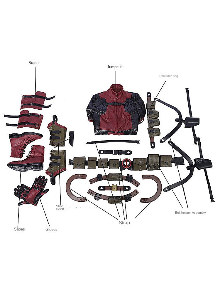 Marvel Deadpool Cosplay - Female Deadpool Tight Fitting Set