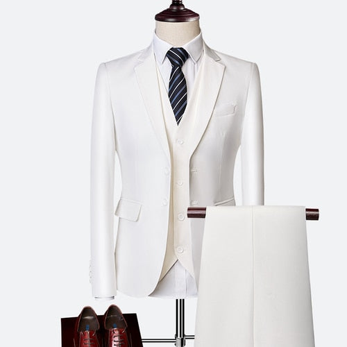 Three-Piece Slim Fit Formal Suit