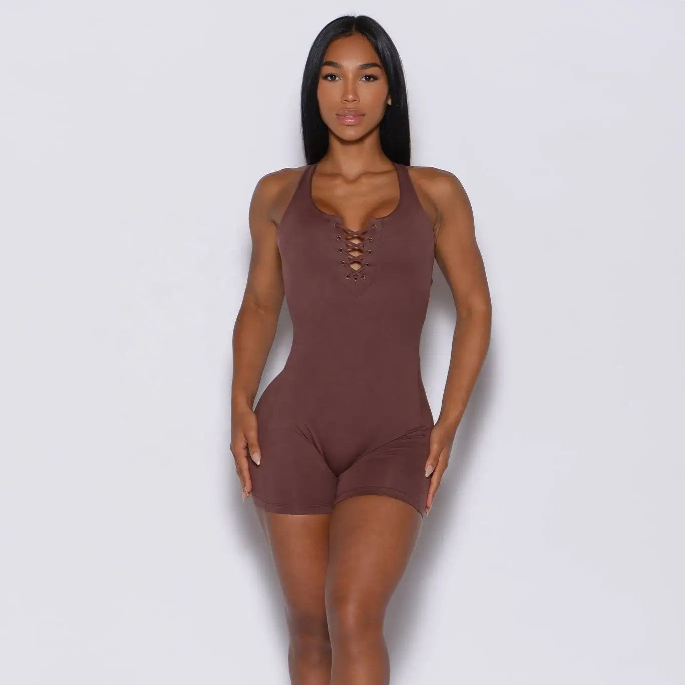 Open Back Yoga Romper Quick Dry Sports Bodysuit