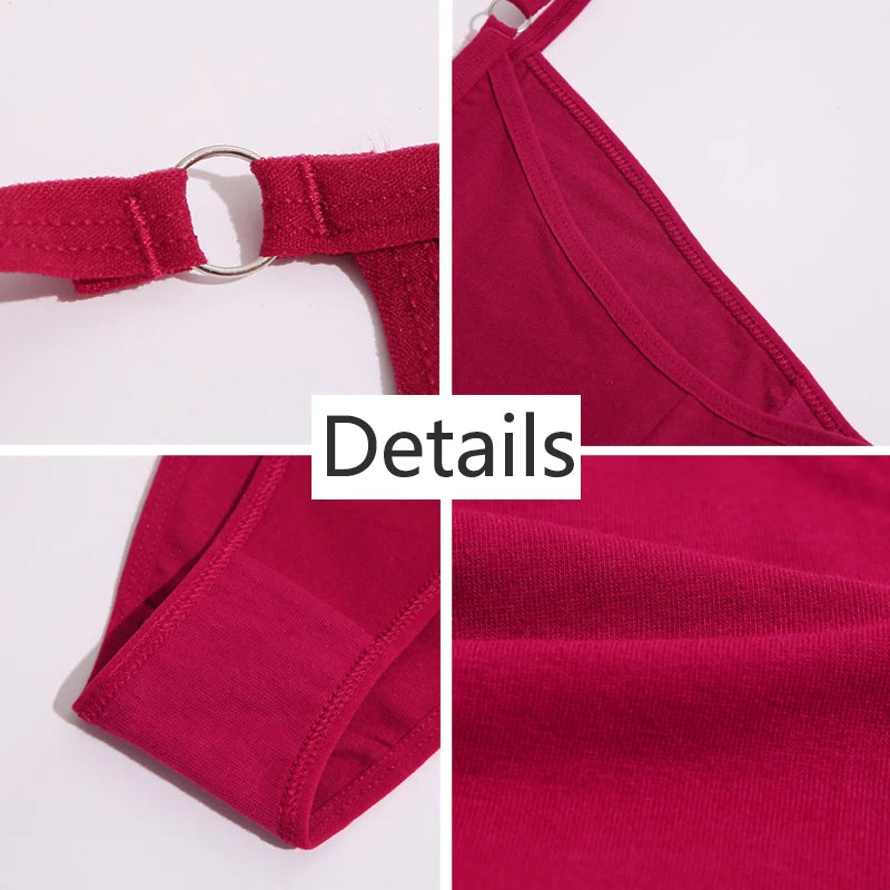 FINETOO Low Waist Cotton Briefs Panties - 3Pcs