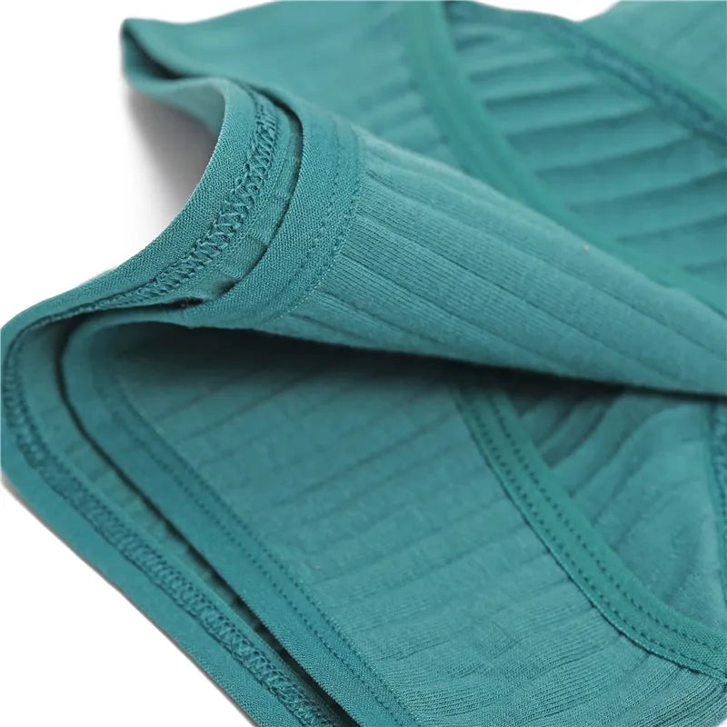 FINETOO Cotton Solid Color Panty 3PCS/Set