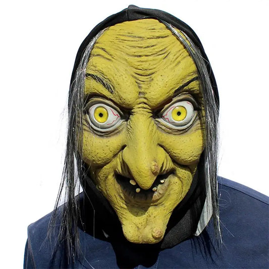 Horror Green Face Witch Latex Full Face Mask