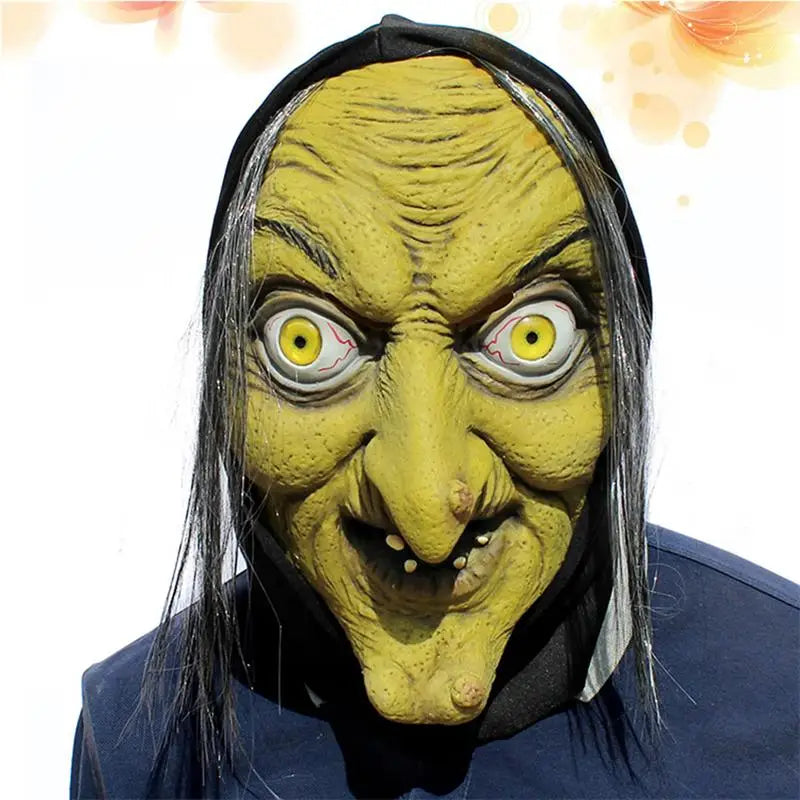 Horror Green Face Witch Latex Full Face Mask
