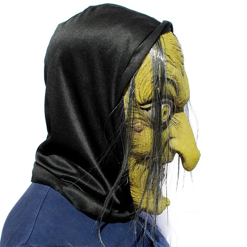 Horror Green Face Witch Latex Full Face Mask