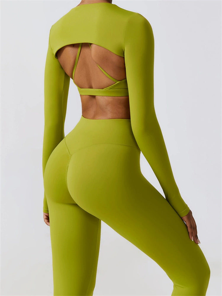 Quick-Drying High Elastic Nude Feel Fitness Set