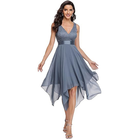 Lace Chiffon Cocktail Dress