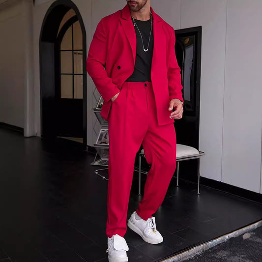 Loose Button Down Casual Suit