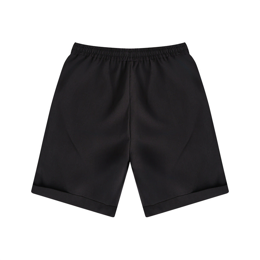 Elastic Waist Pleated Shorts