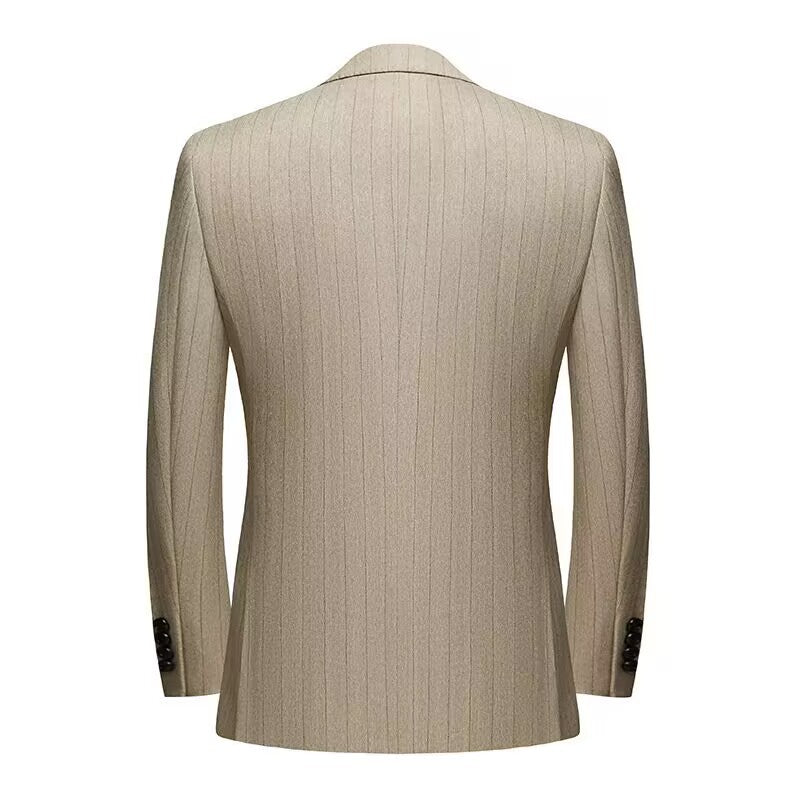 Slim-Fit Pinstripe Three-Piece Suit