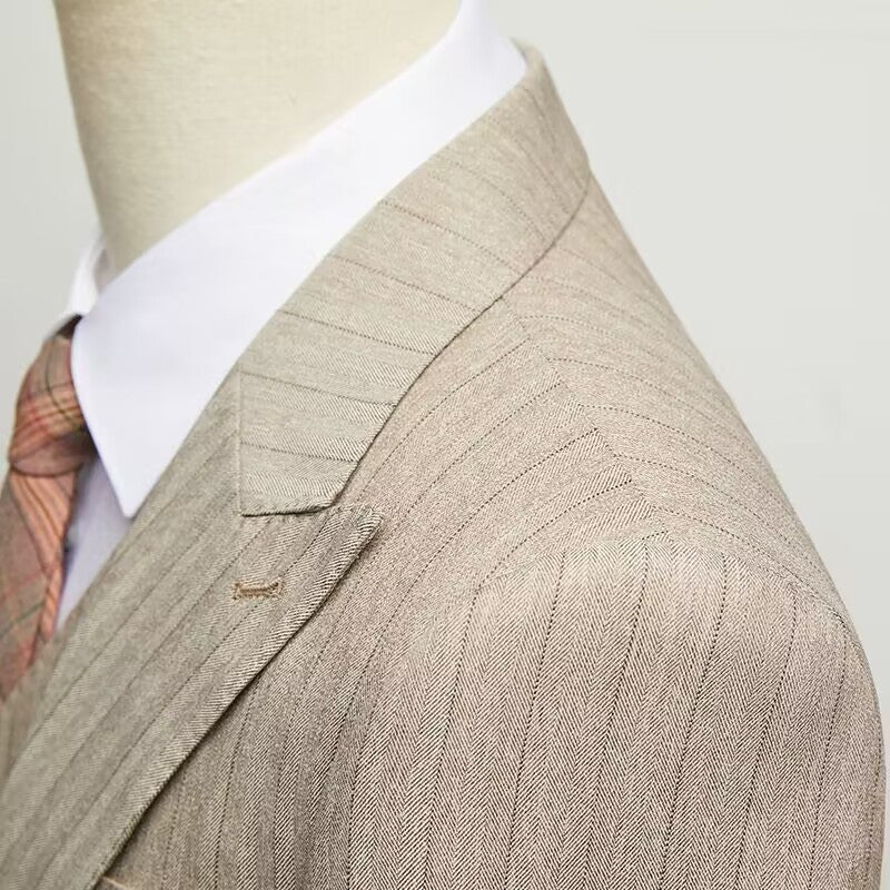 Slim-Fit Pinstripe Three-Piece Suit