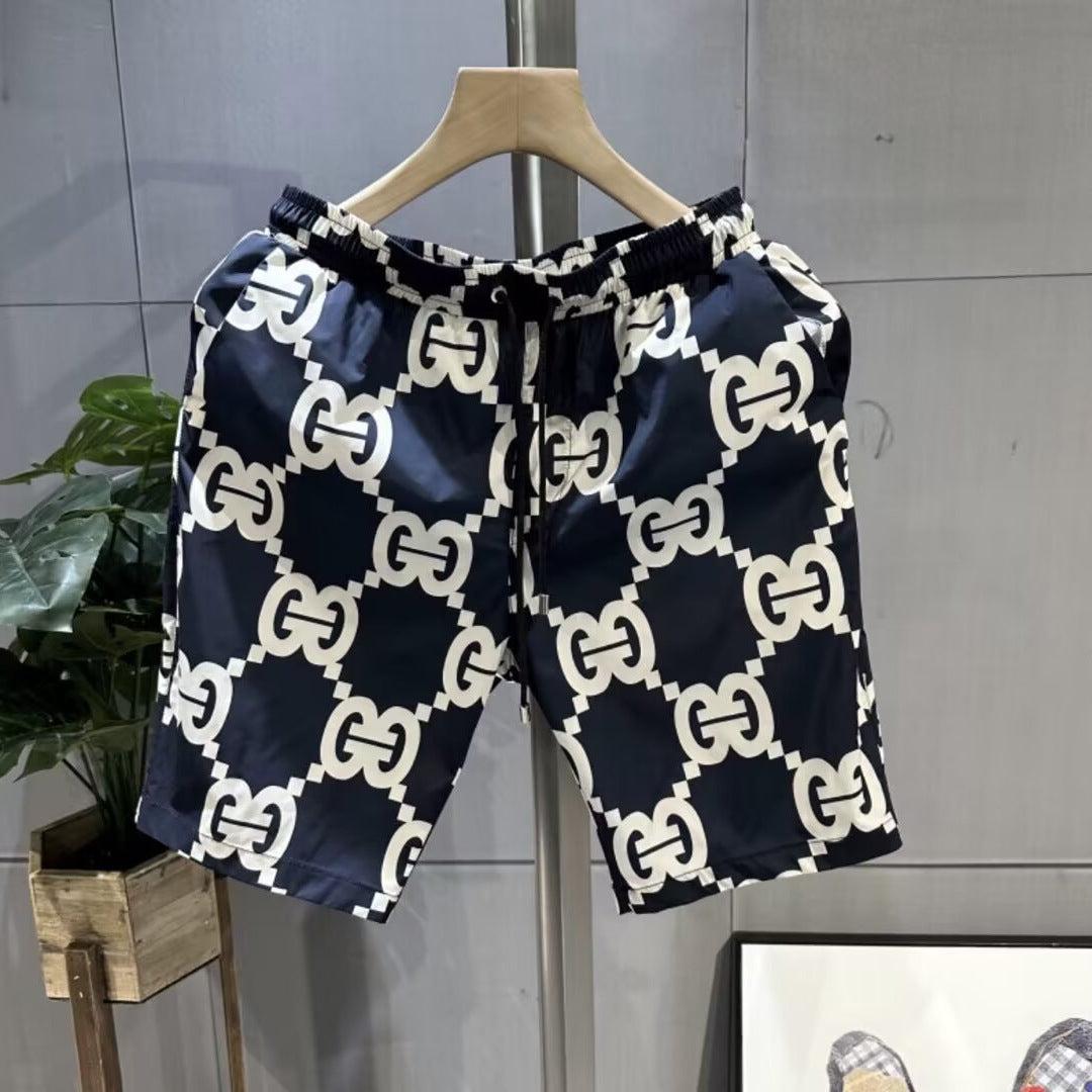 Loose Gucci Print Casual Shorts