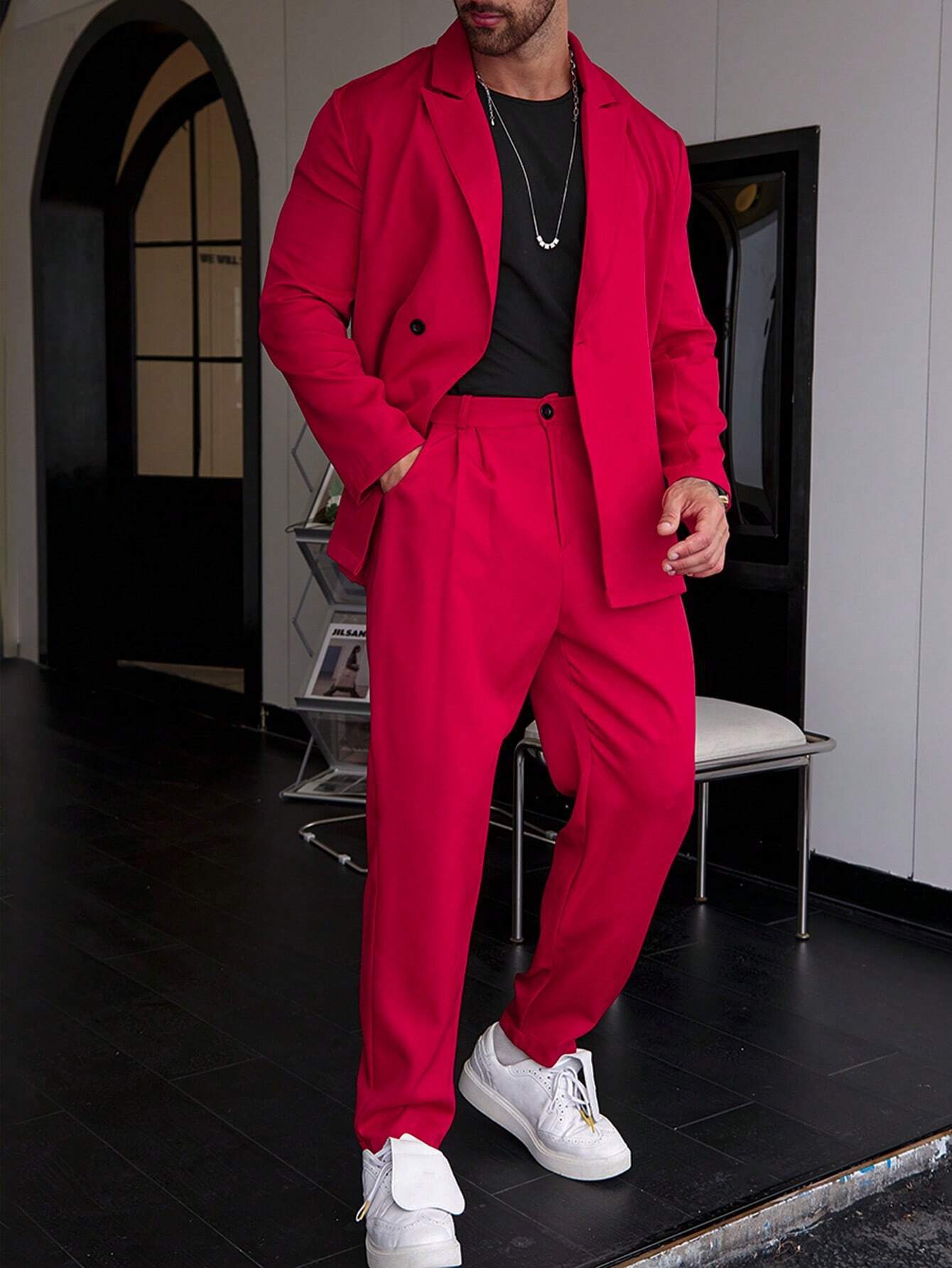 Loose Button Down Casual Suit