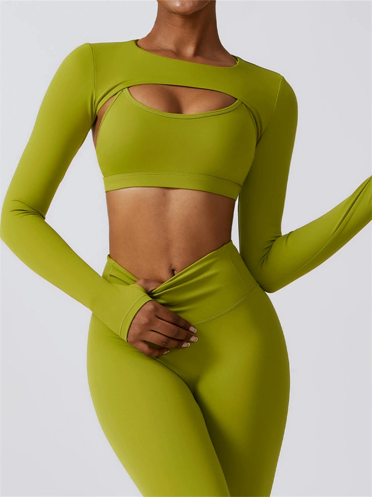 Quick-Drying High Elastic Nude Feel Fitness Set