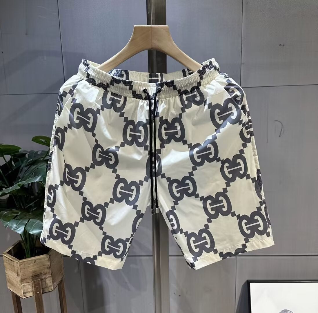 Loose Gucci Print Casual Shorts