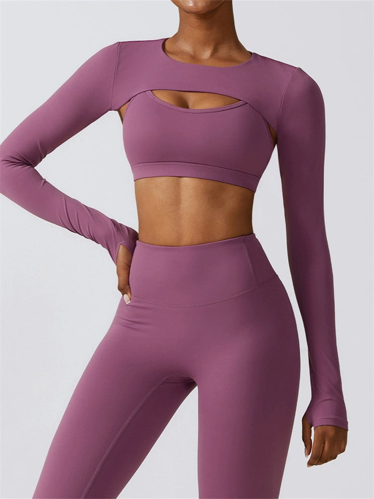 Quick-Drying High Elastic Nude Feel Fitness Set