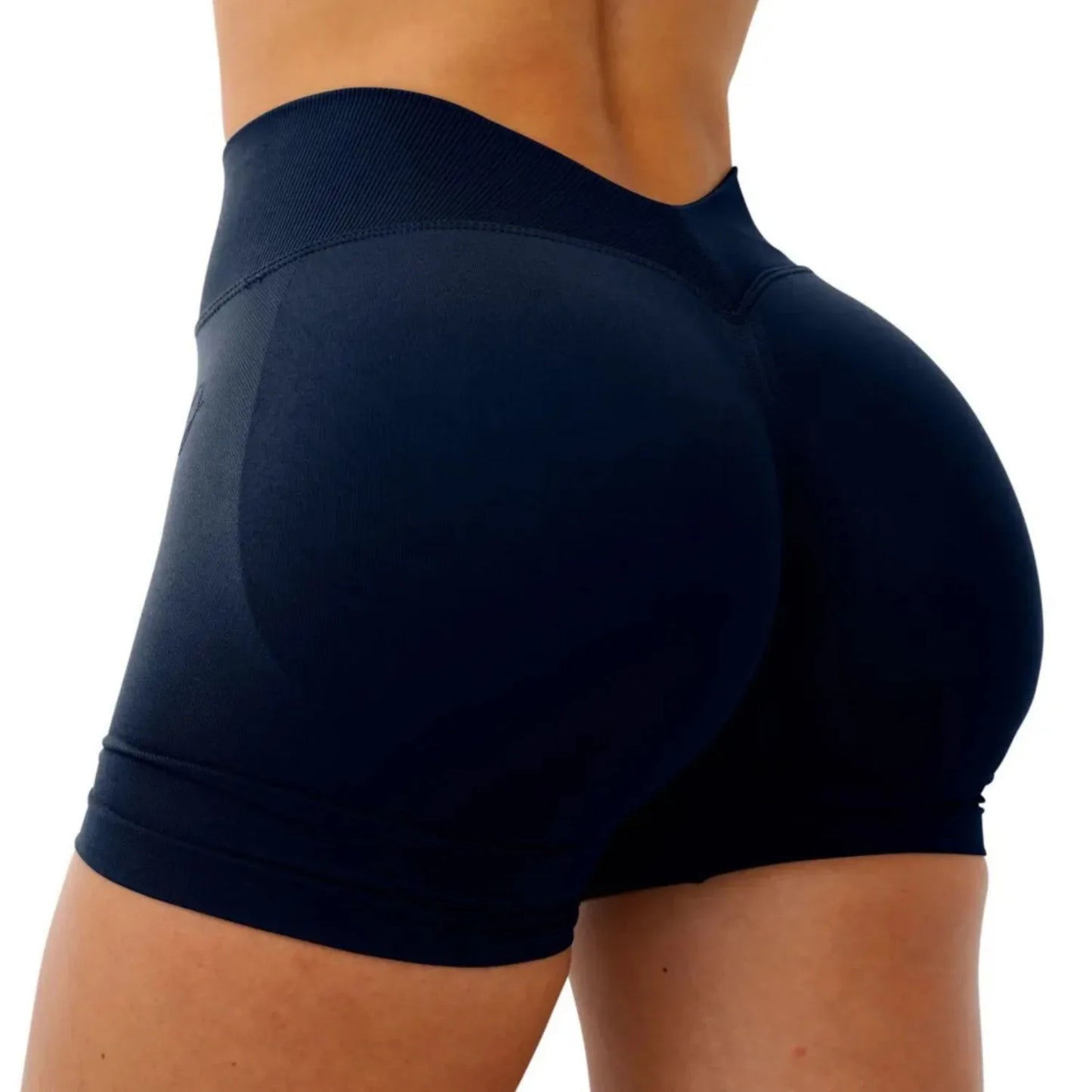 V Waist High Waist Butt Lifting Cycling Shorts