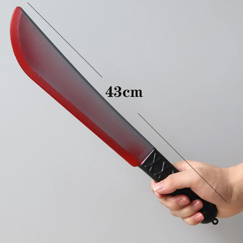 Halloween Bloody Knife DIY Party Decoration Plastic Kitchen Knife Halloween Props
