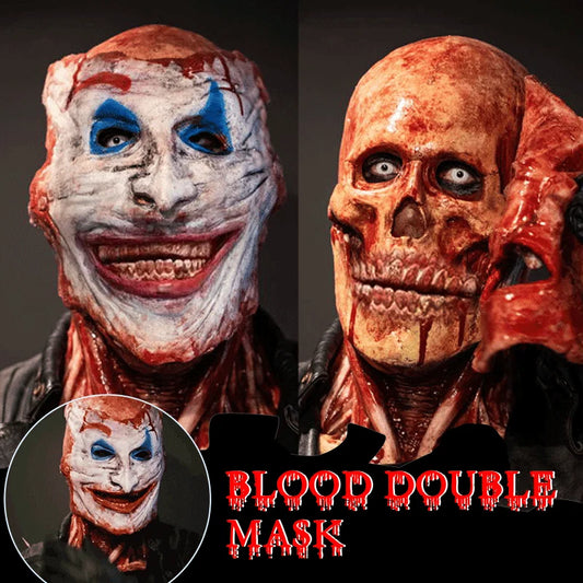 Double-layer Ripped Mask Bloody Horror Skull Latex Mask