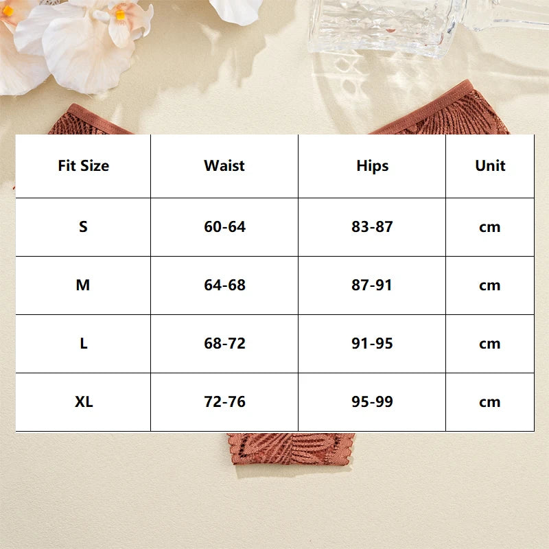 FINETOO Lace Low Waist Hollow Out Panties 5Pcs