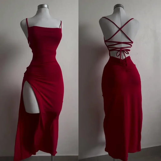 High Sensibility Halter Strap Hip Dress