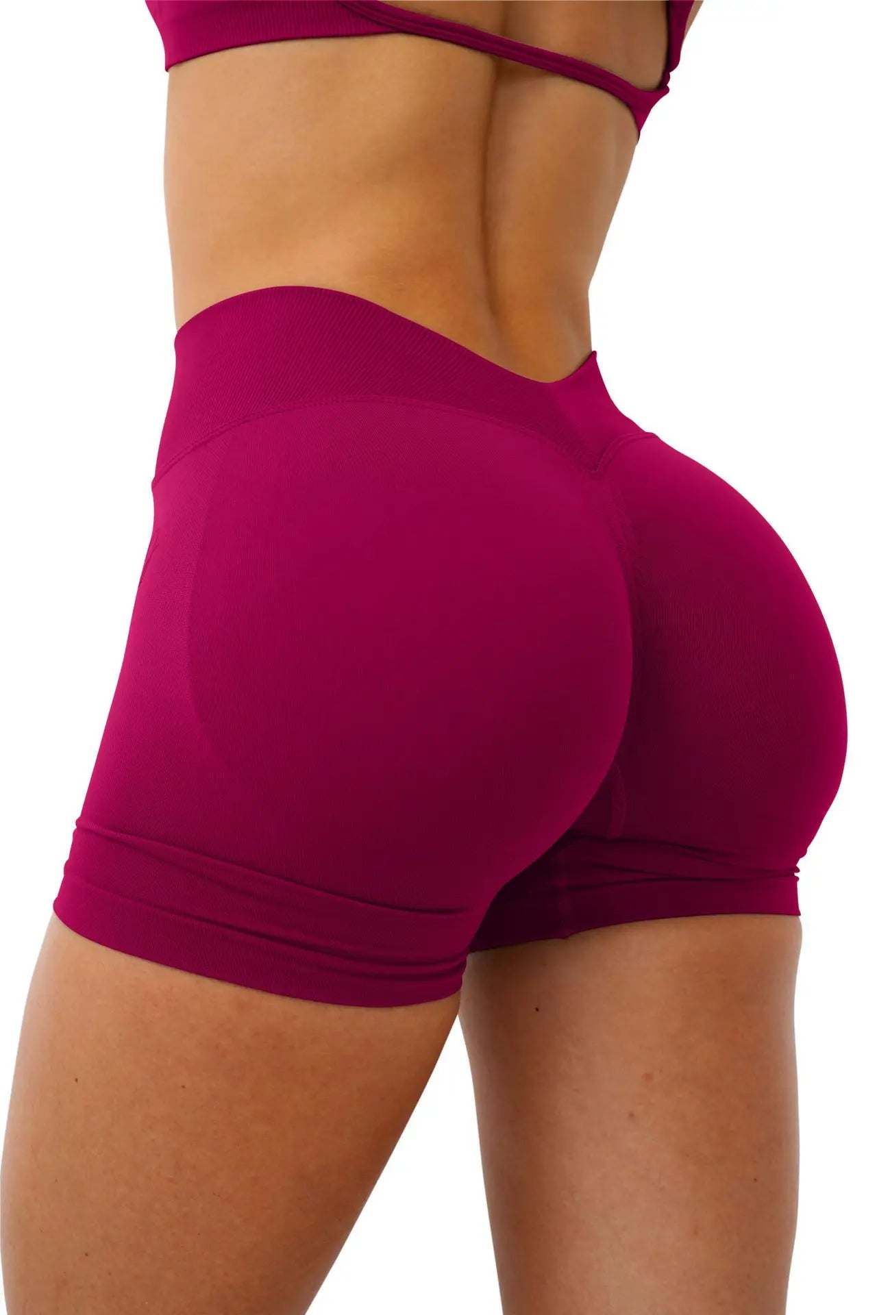V Waist High Waist Butt Lifting Cycling Shorts