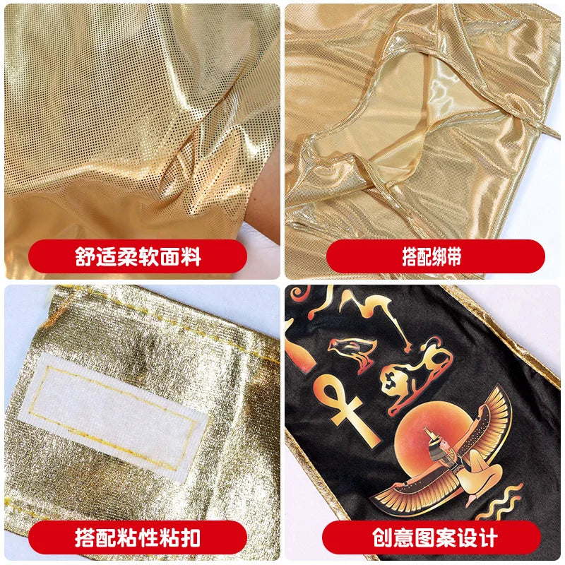 Parents-child Ancient Egyptian King Pharaoh Goddess Cleopatra Cosplay Costumes