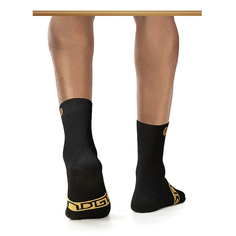 Gold Mid-Length Cotton Socks - 6 pairs
