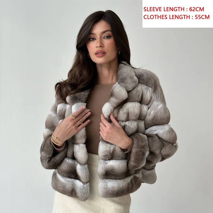 Natural Real Rabbit Fur Short Coat
