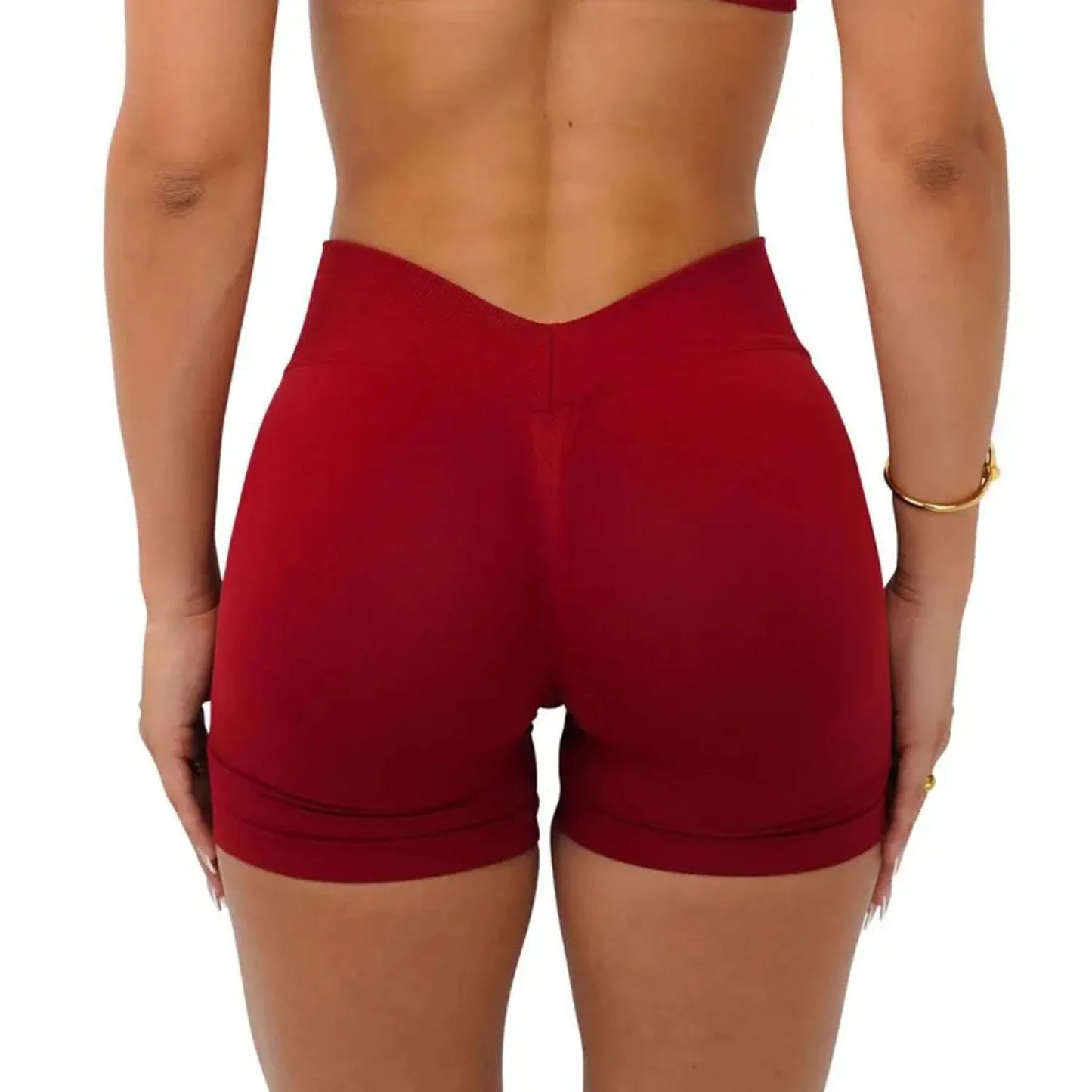 V Waist High Waist Butt Lifting Cycling Shorts