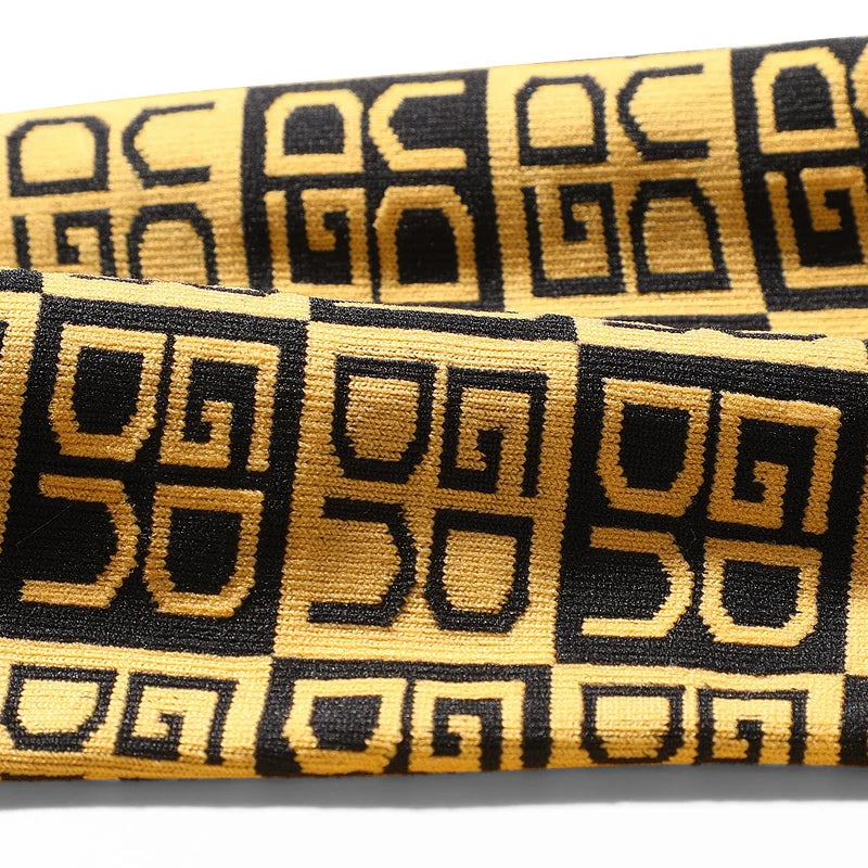 Gold Mid-Length Cotton Socks - 6 pairs