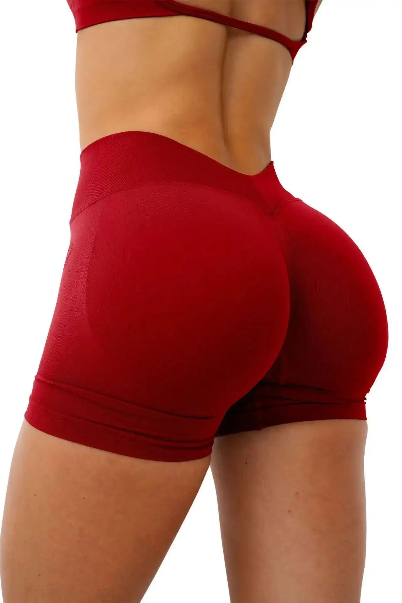 V Waist High Waist Butt Lifting Cycling Shorts