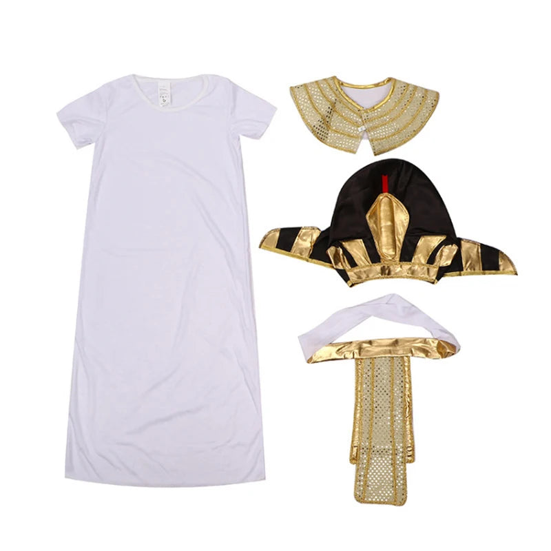 Ancient Egyptian King Pharaoh Cosplay Kids Halloween Costume