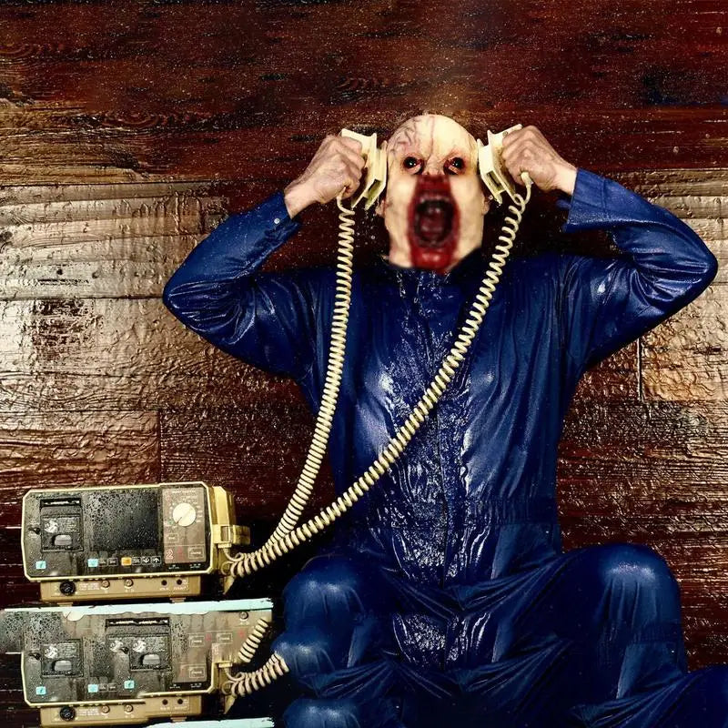 Scary Full Face Zombie Bloodstain Open Mouth Ghost With Veins In The Neck Mask