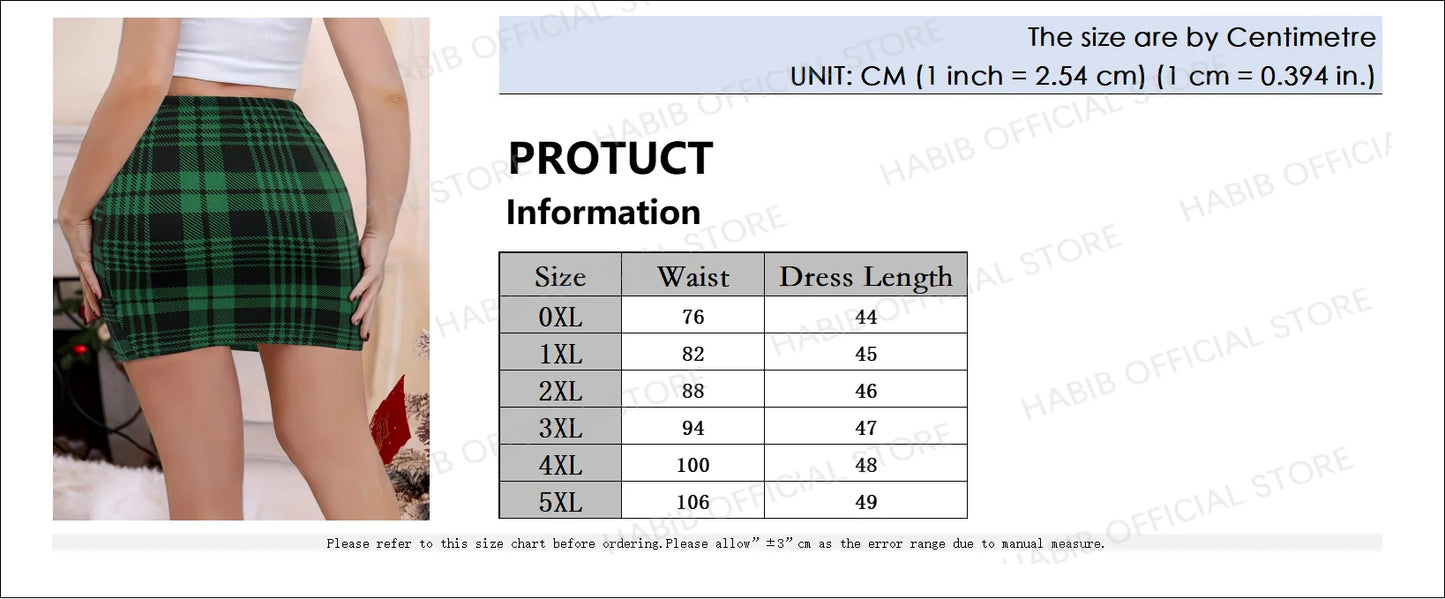 Plaid Micro Skirt - Plus Size