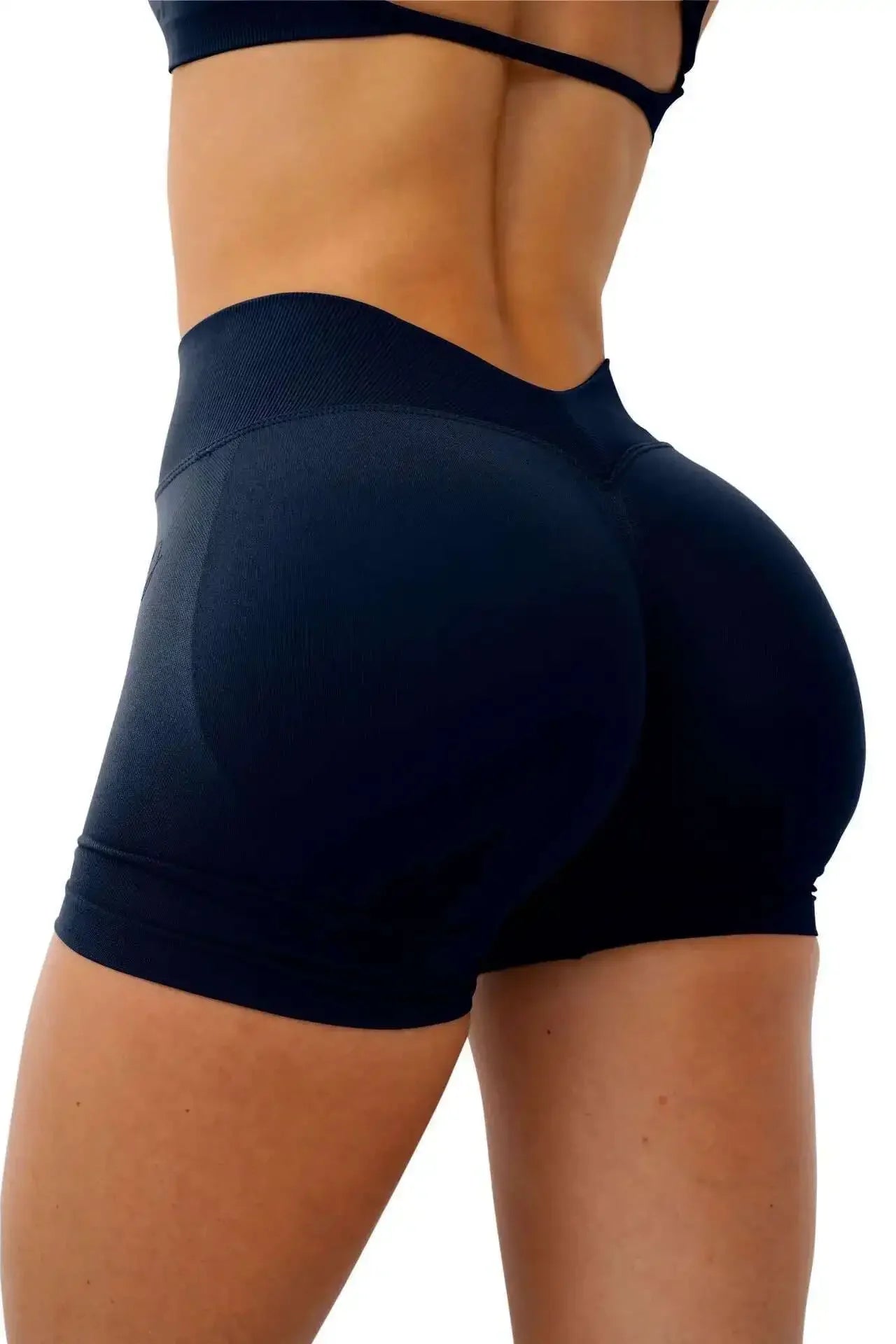 V Waist High Waist Butt Lifting Cycling Shorts
