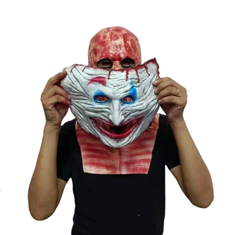 Double-layer Ripped Mask Bloody Horror Skull Latex Mask