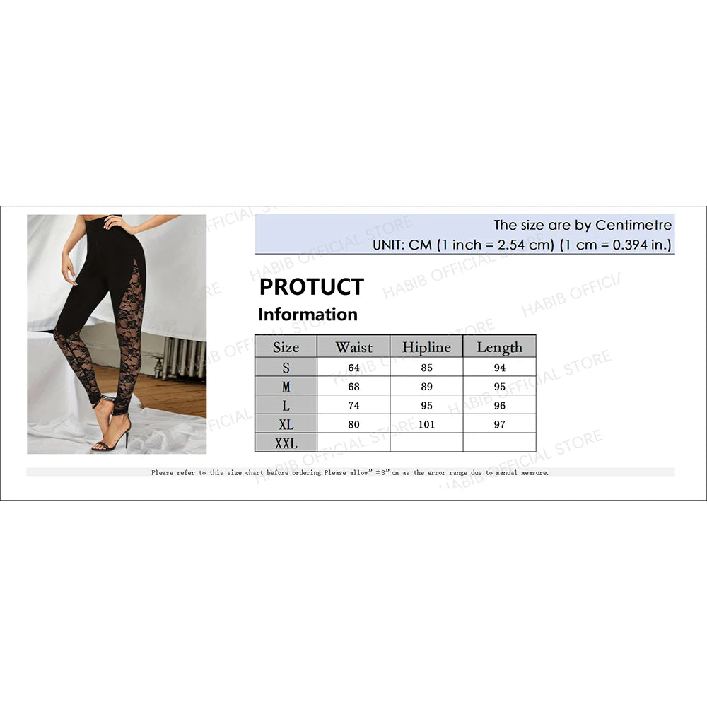 Sheer Lace Pants Transparent Gothic High Waist Pants