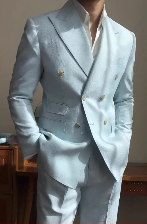 Mykonos Mist Double Breasted Suit