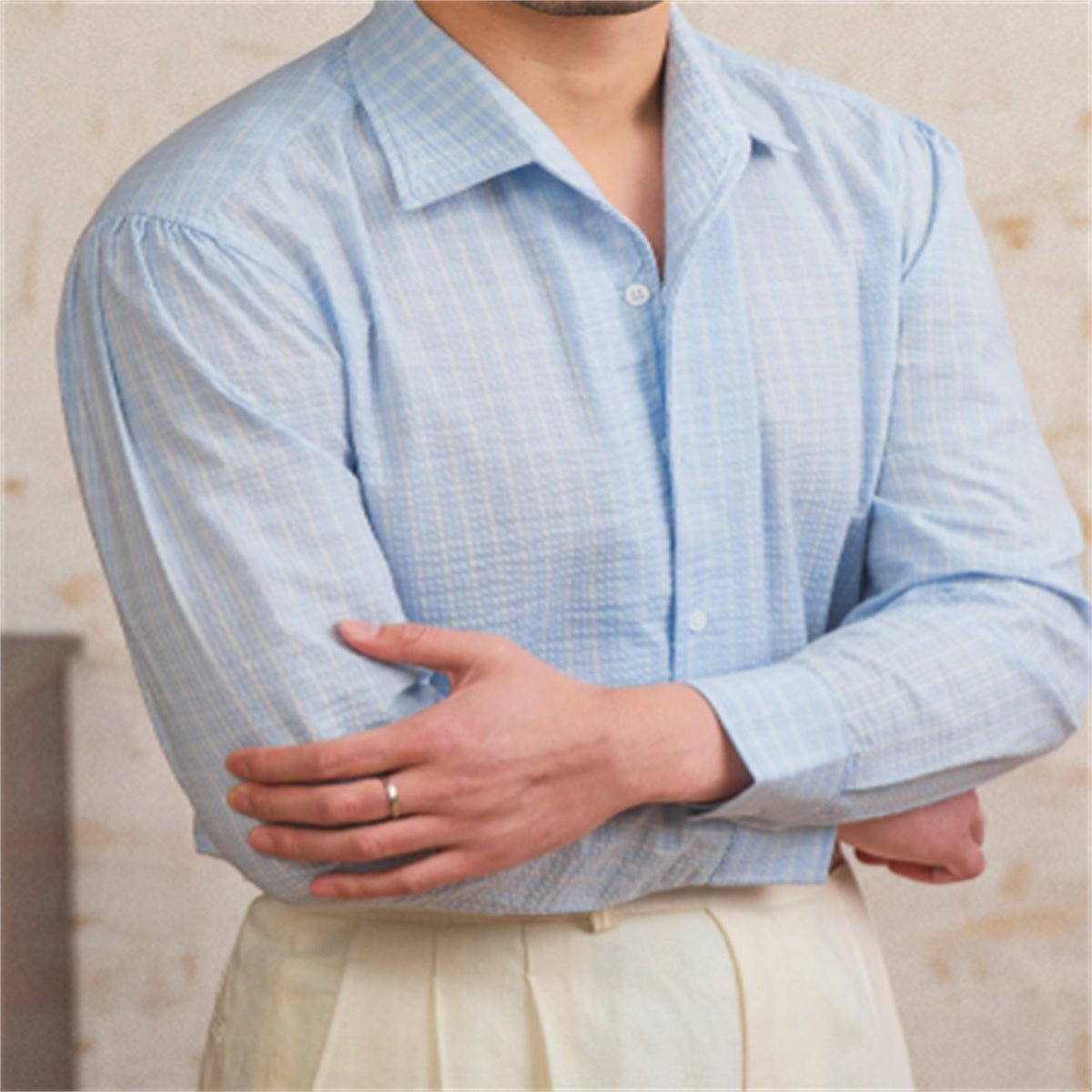 Seersucker Breathable Button Down