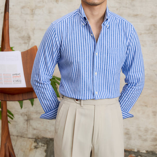 Petty Bourgeoisie Striped Gentry Long Sleeved Button Down