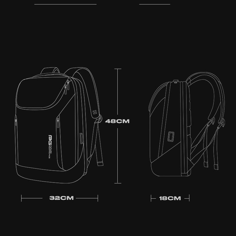 BANGE Leather Waterproof Computer Backpack