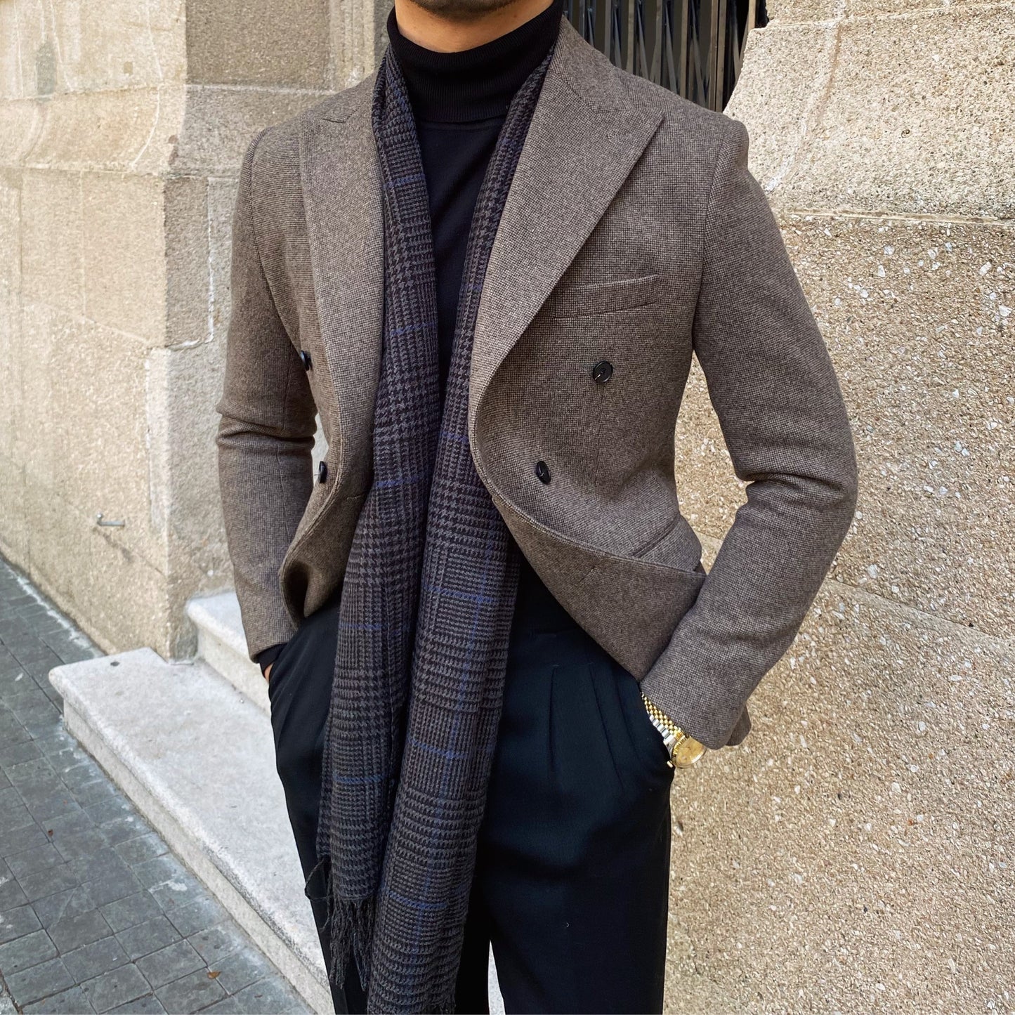Woolen Double Breasted Blazer